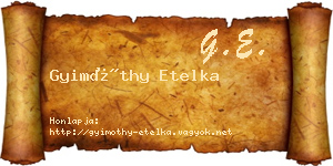 Gyimóthy Etelka névjegykártya